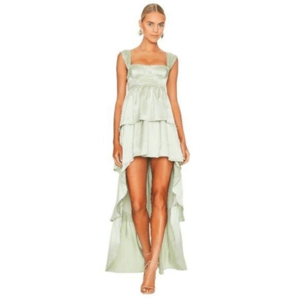 WeWoreWhat Green Corset Dress NWT Size 4 Green Cocktail Wedding Guest Dress
